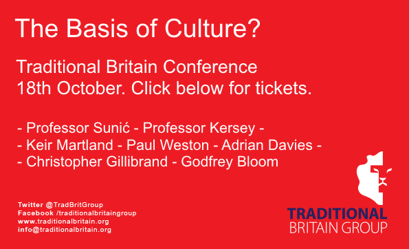 Last chance to get tickets - Traditional Britain Conference this Saturday - only £35