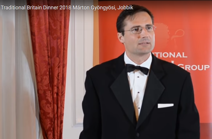 Márton Gyöngyösi, Jobbik: Traditional Britain Dinner 2018
